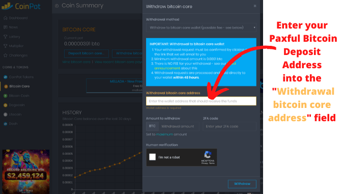 how to get public bitcoin address paxful